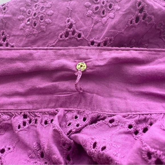 Draper James Maddie Babydoll Eyelet Dress Purple XL - Picture 9 of 11